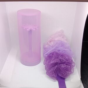 Lot Of 2 Bathroom Toothbrush Holder And Lufa Set New